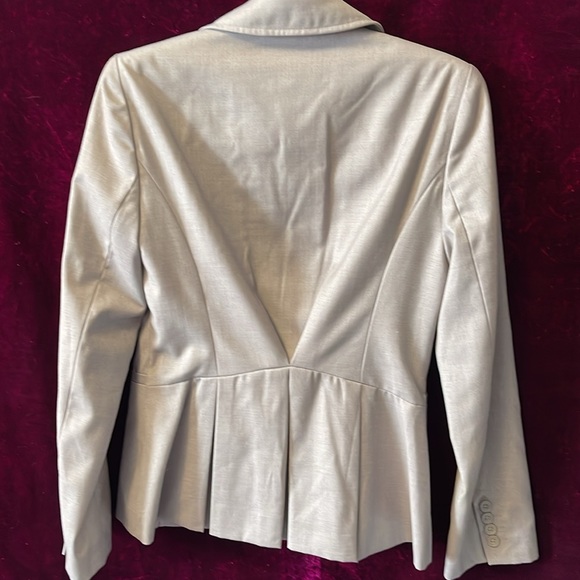 Worthington Beige Blazer Classy Detailed Back Size 6 - Picture 3 of 5